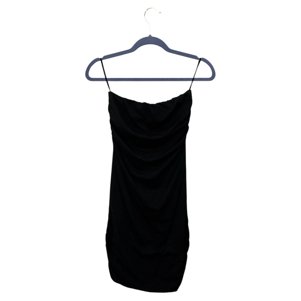 Black Mini Dress with Ruching by Velvet
